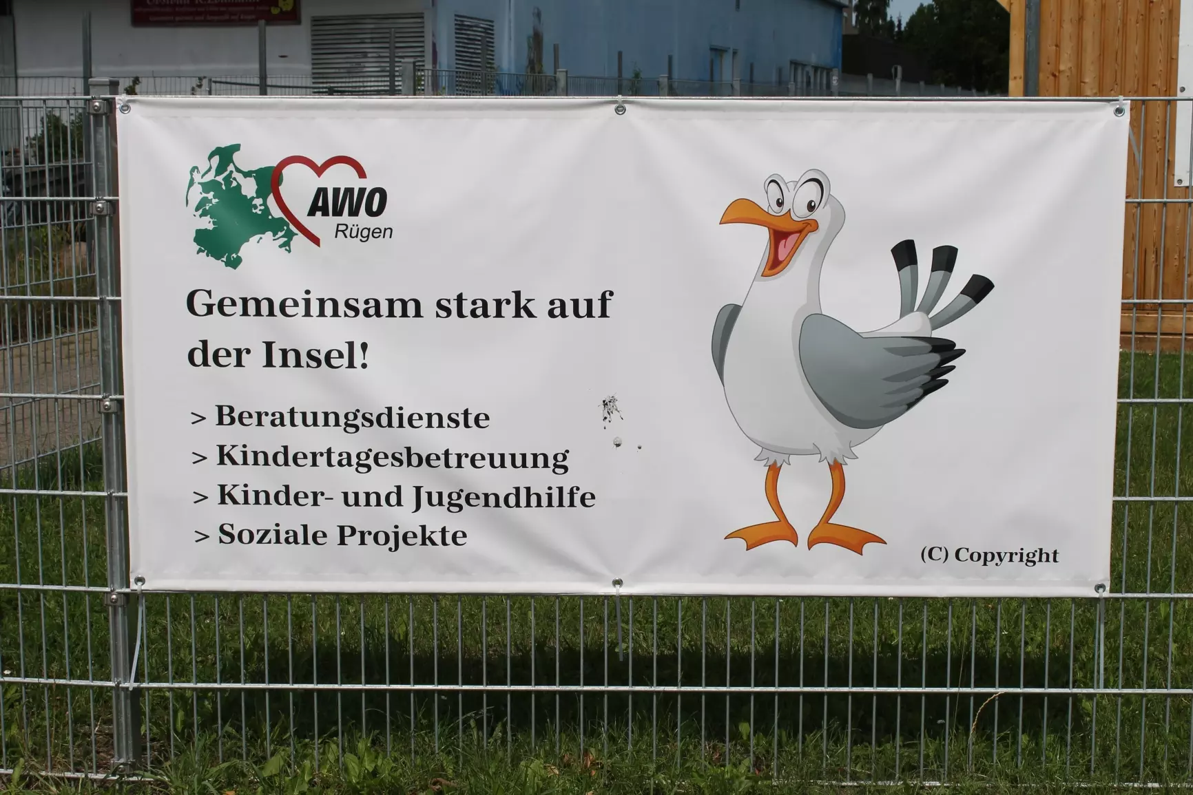 Werbung für unsere Dienstleistungen bei der AWO.