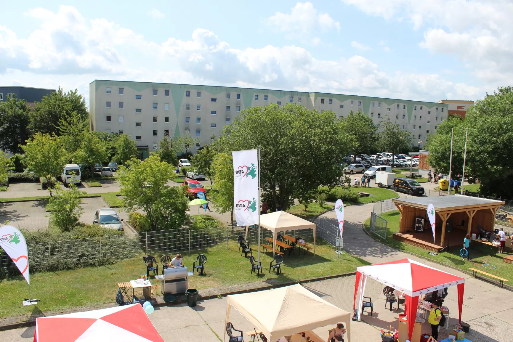 Blick auf das Festgelände - vor dem Beginn.