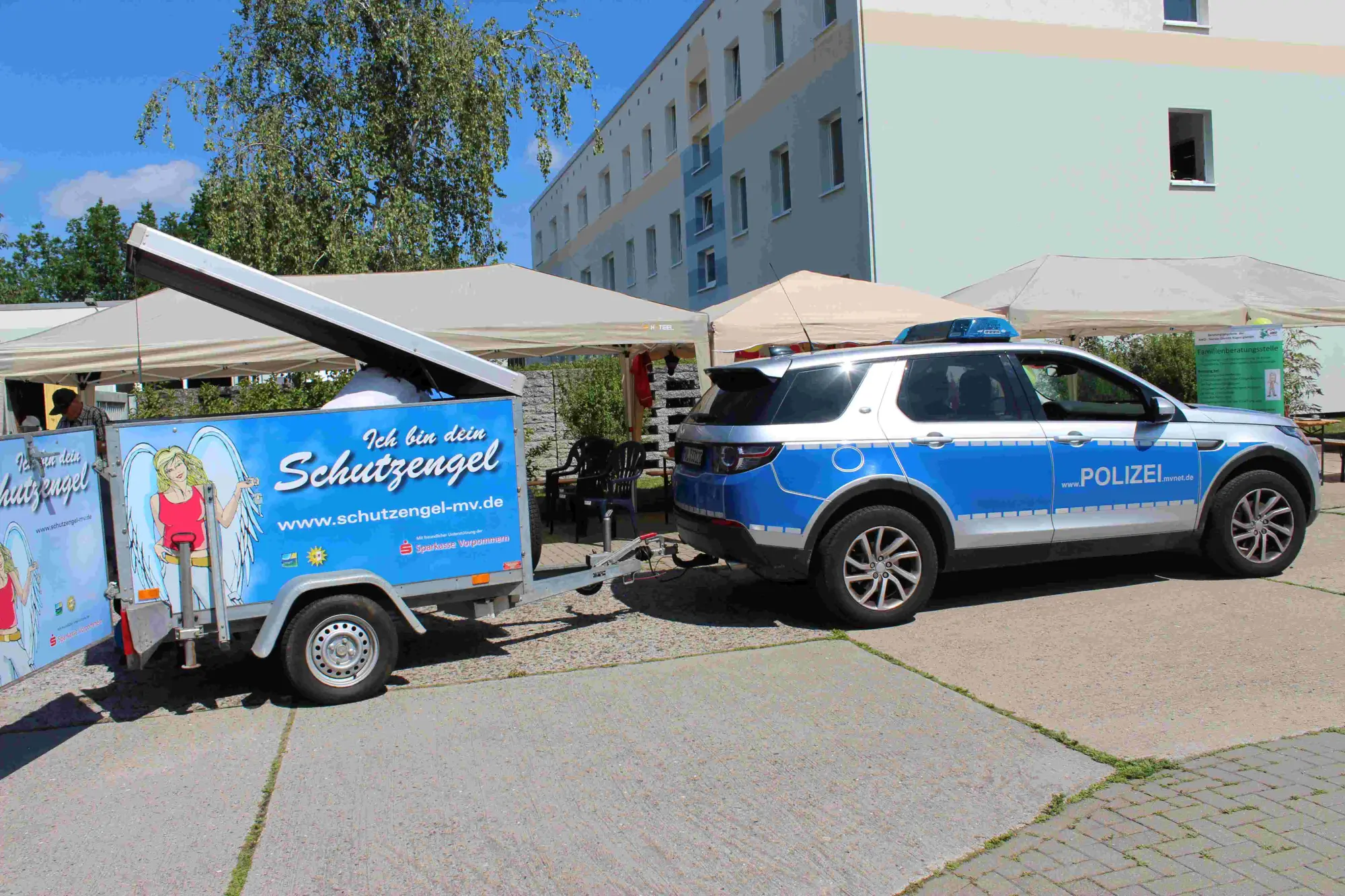 Präventionsmobil Schutzengel unserer Freunde und Helfer darf einfach nicht fehlen